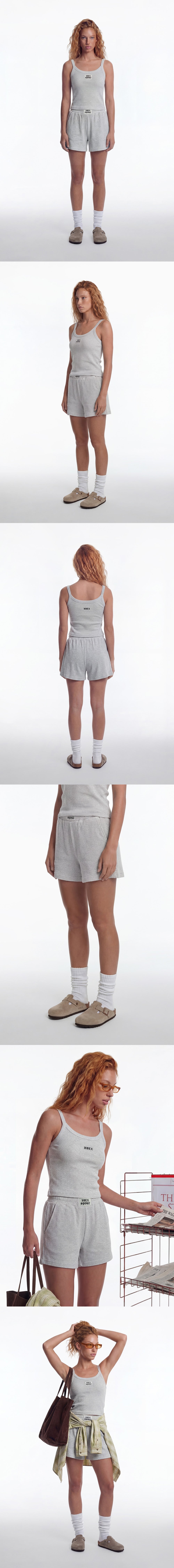 One Mile Label Waffle Shorts W