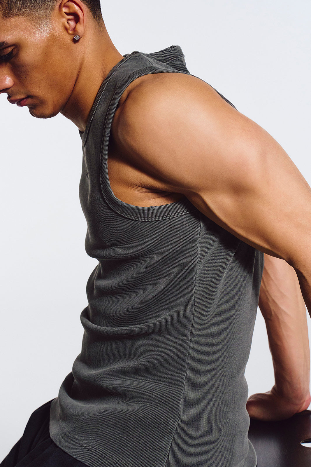 Essential Ribbed Pigment Body Fit Tank