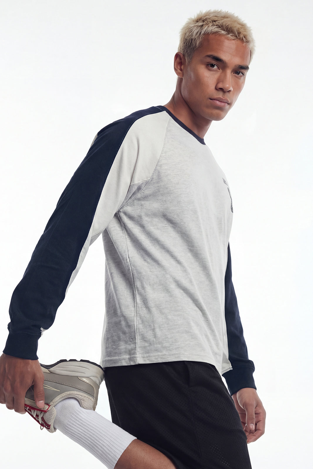 Number 8 Raglan Block Long Sleeve