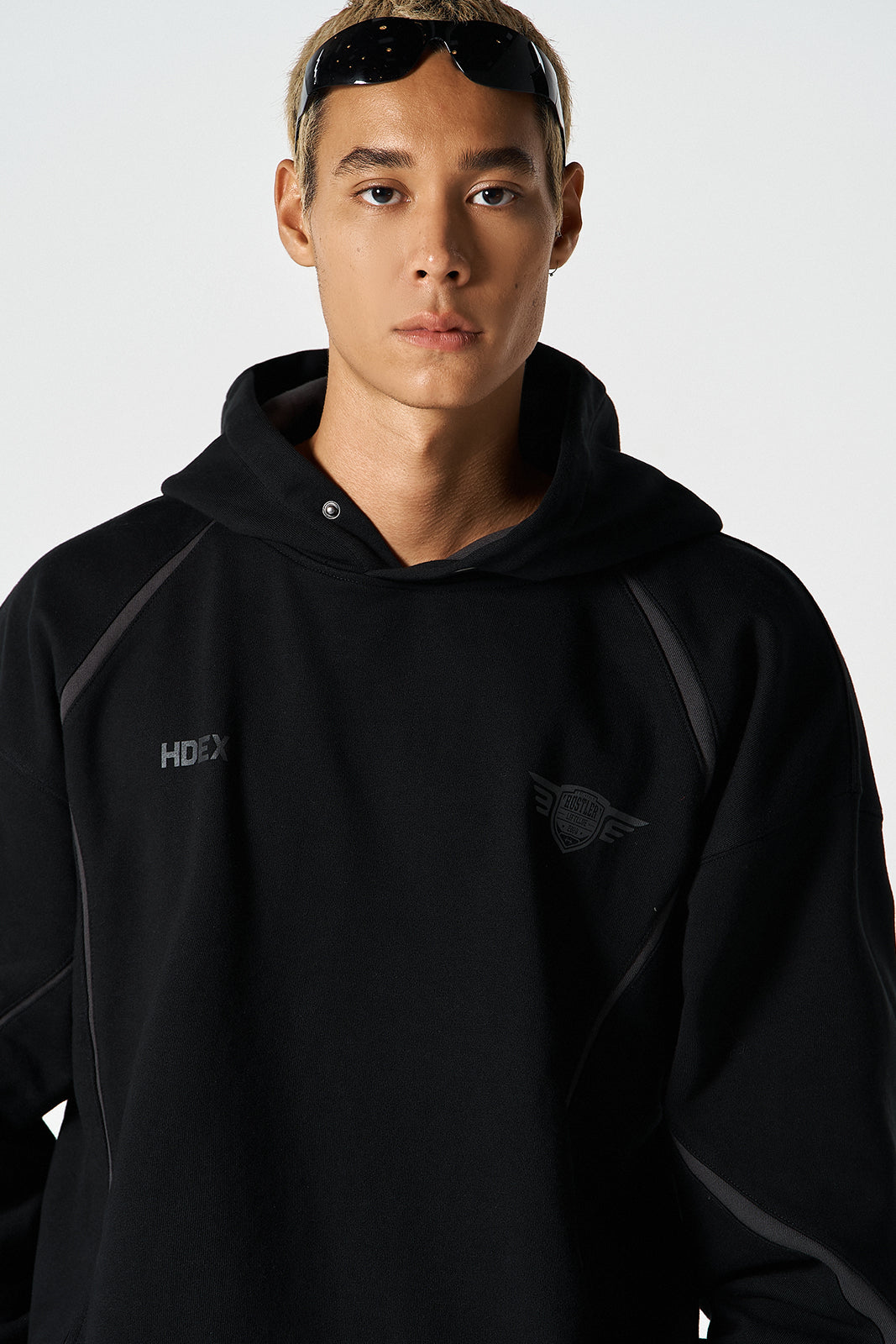 Winged Logo Color Block Hoodie