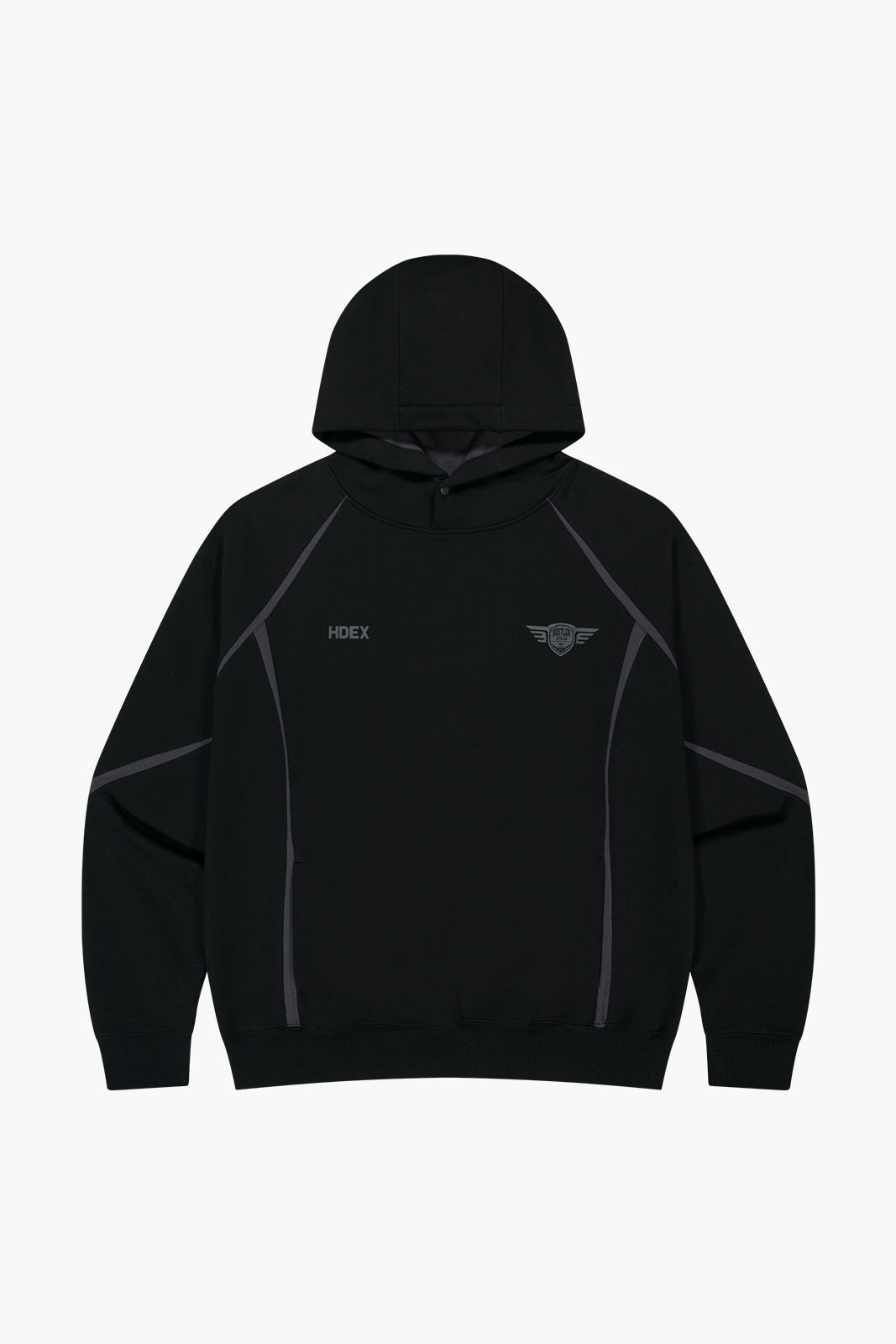 Winged Logo Color Block Hoodie