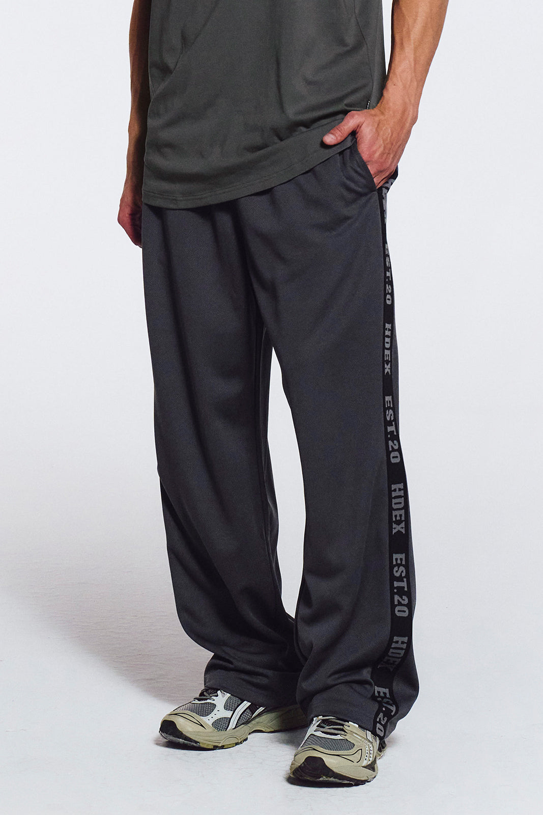 Tape Mesh Wide Pants