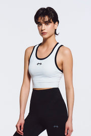 Women`s Daily Symbol Contrast Bra Top