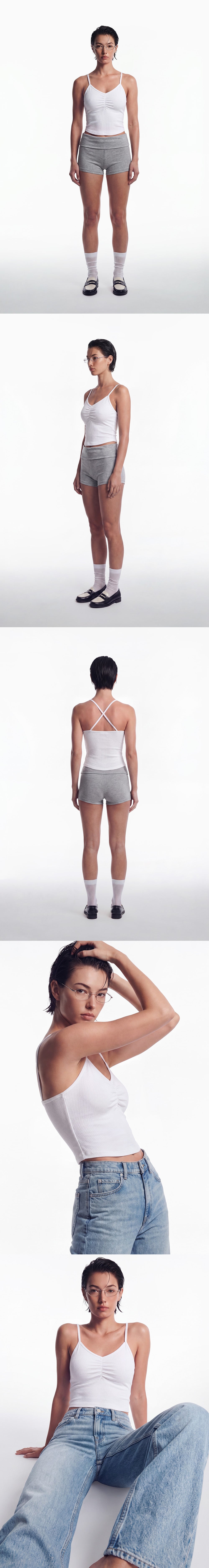 Soft Skin Shirring Bra Top
