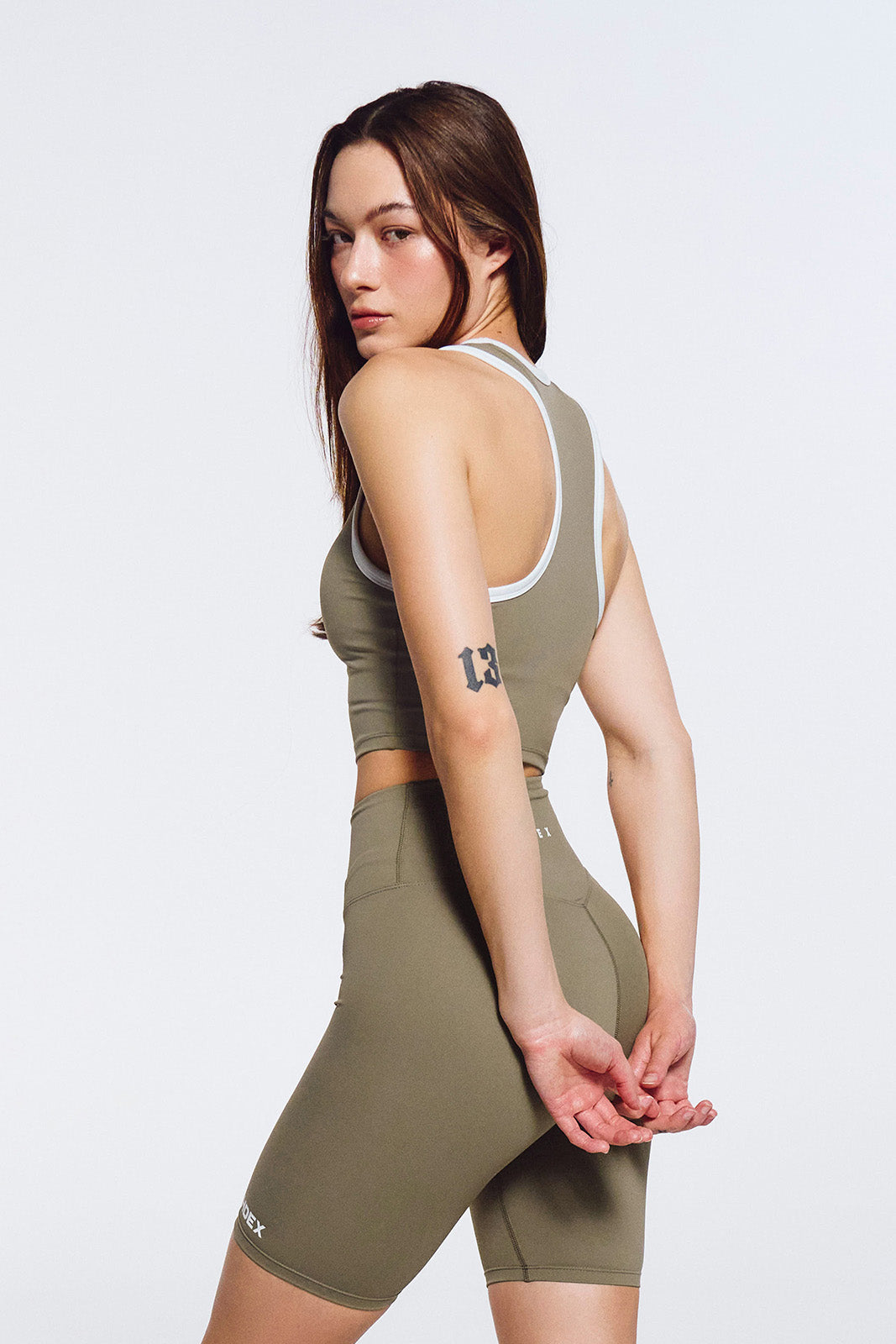 Women`s Daily Symbol Contrast Bra Top