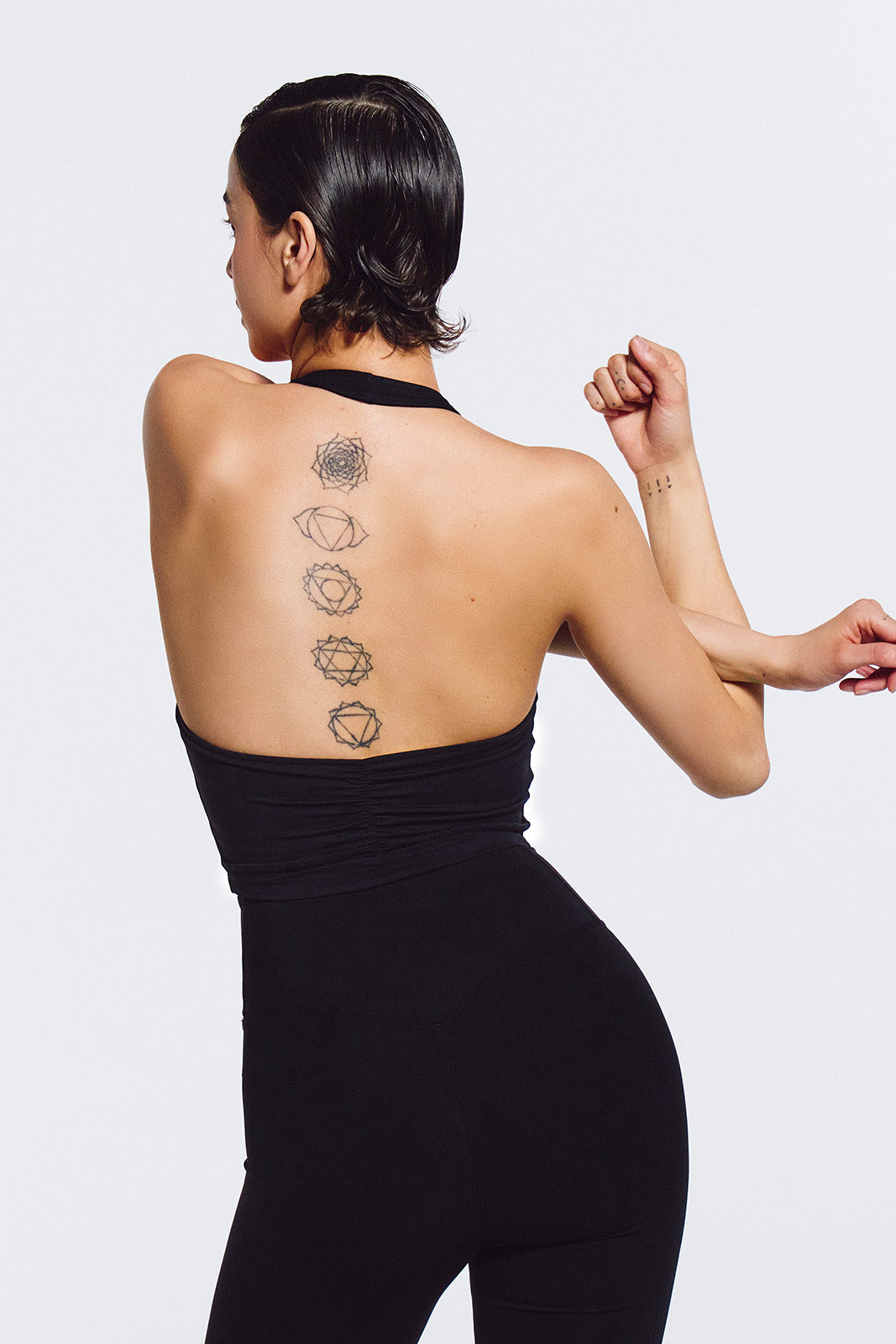 Women`s Glitter Back Shirring Bra Top