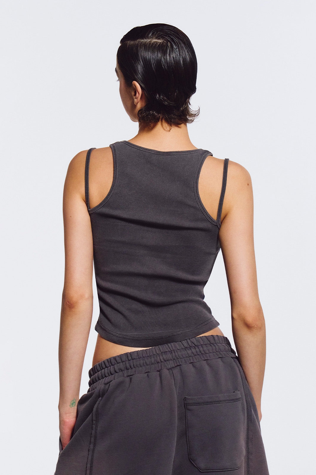 Women`s Pigment Double Layer Tank Top