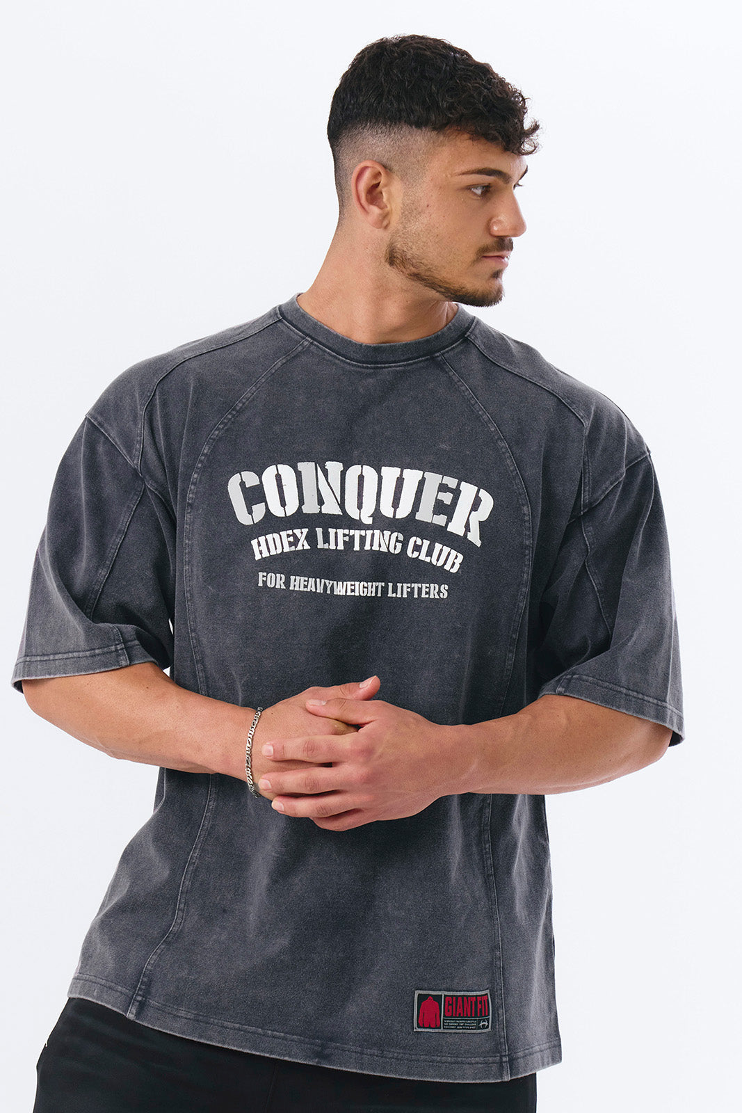 Faded Washing Conquer Short Sleeve