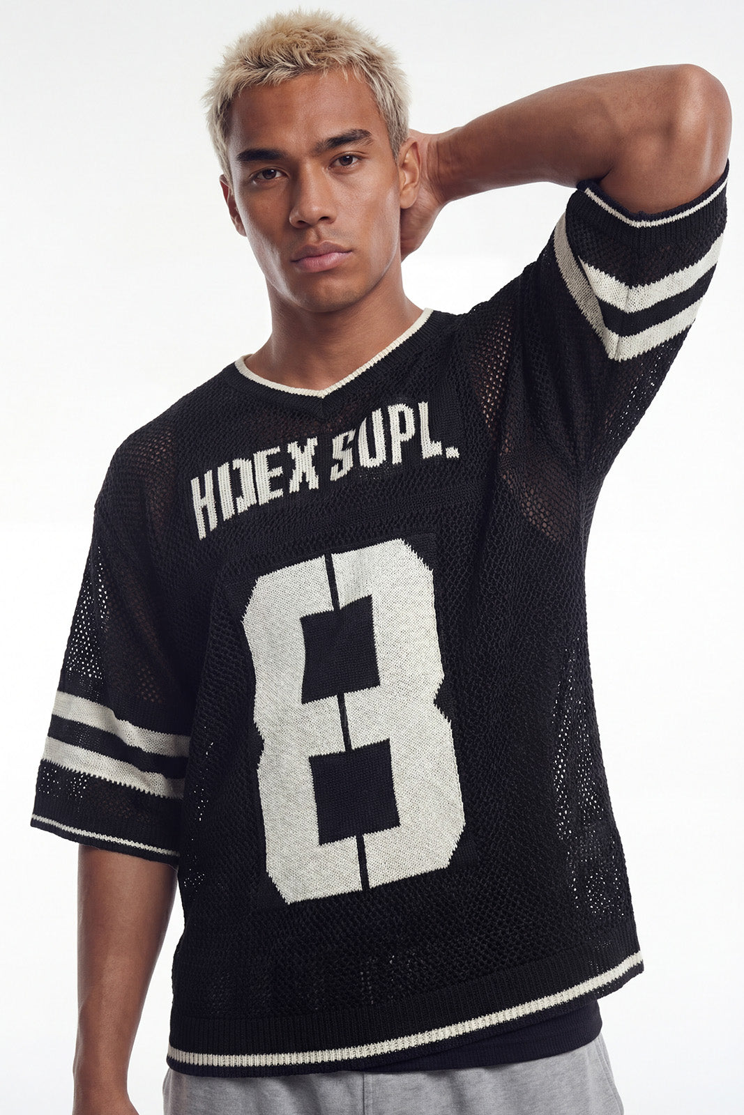 Number 8 Fishnet Rugby Knit