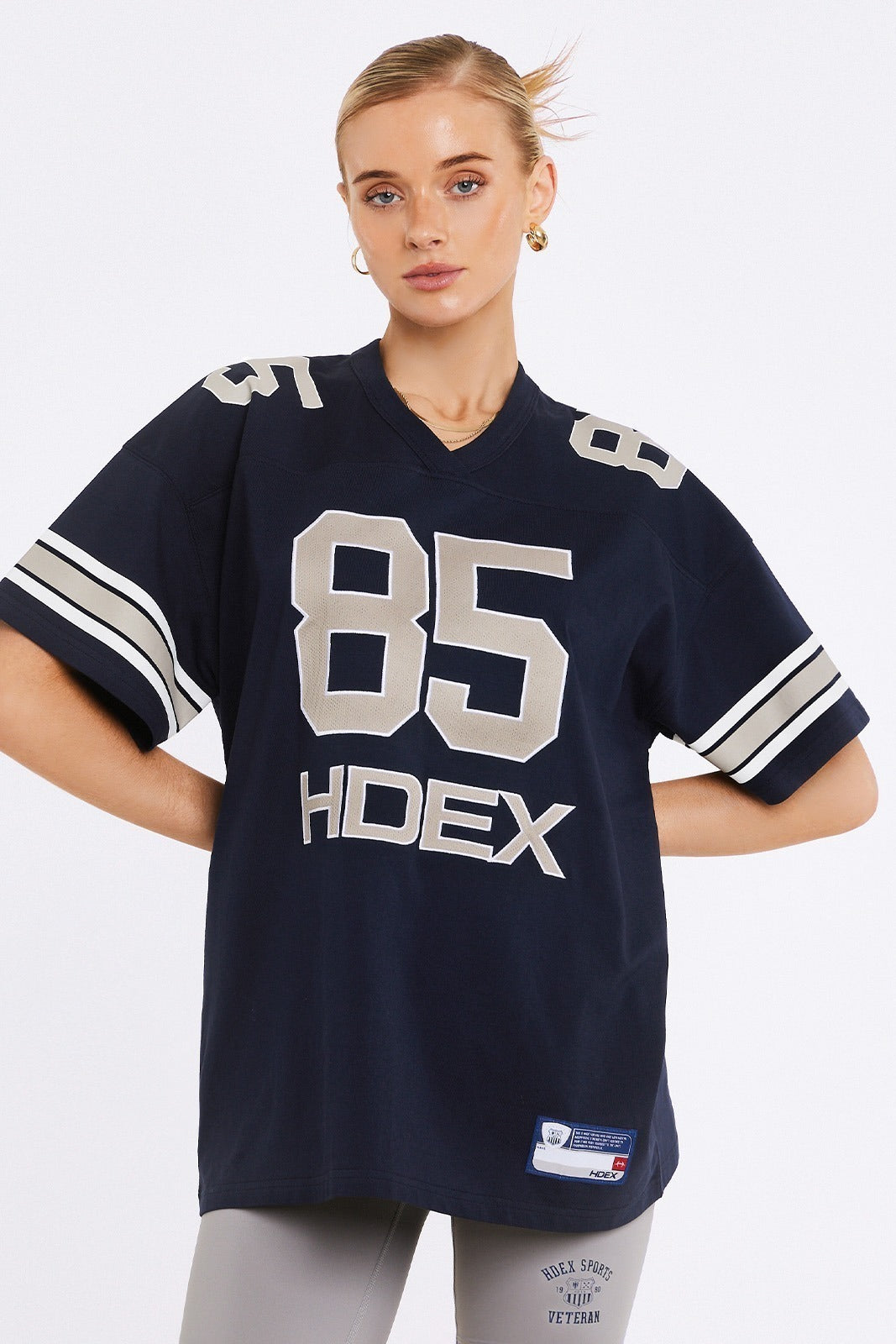 Womens Over Size Football Short Sleeve