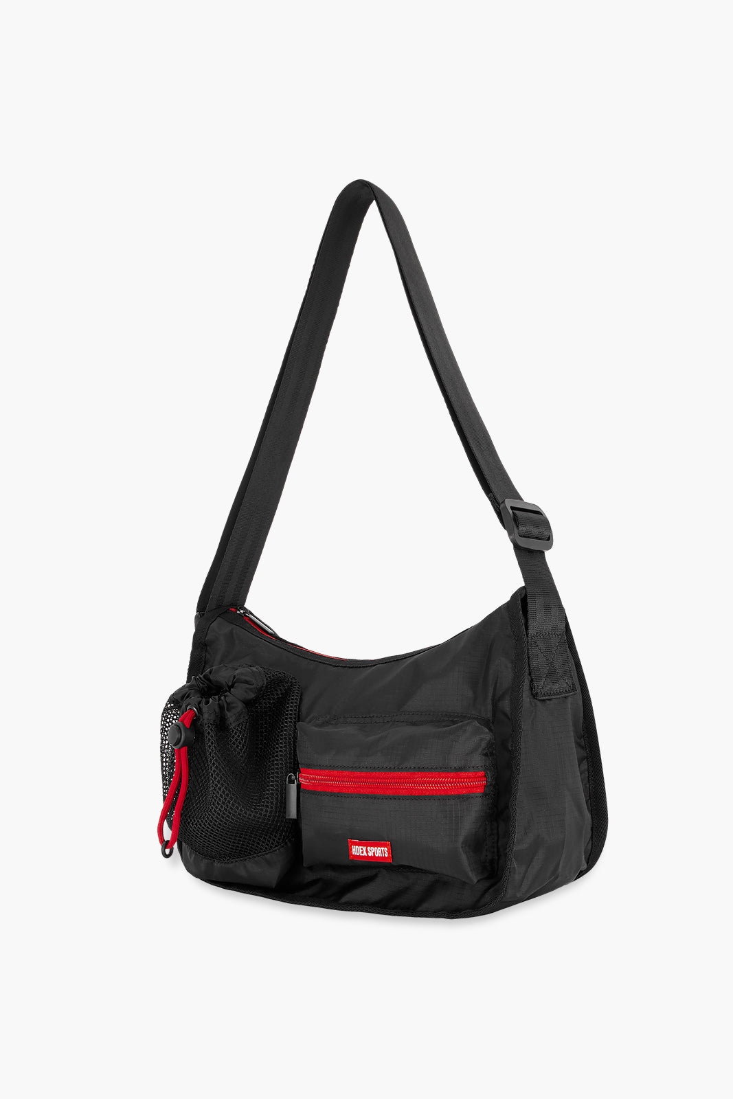 Nylon Rib Pocket Shoulder Bag