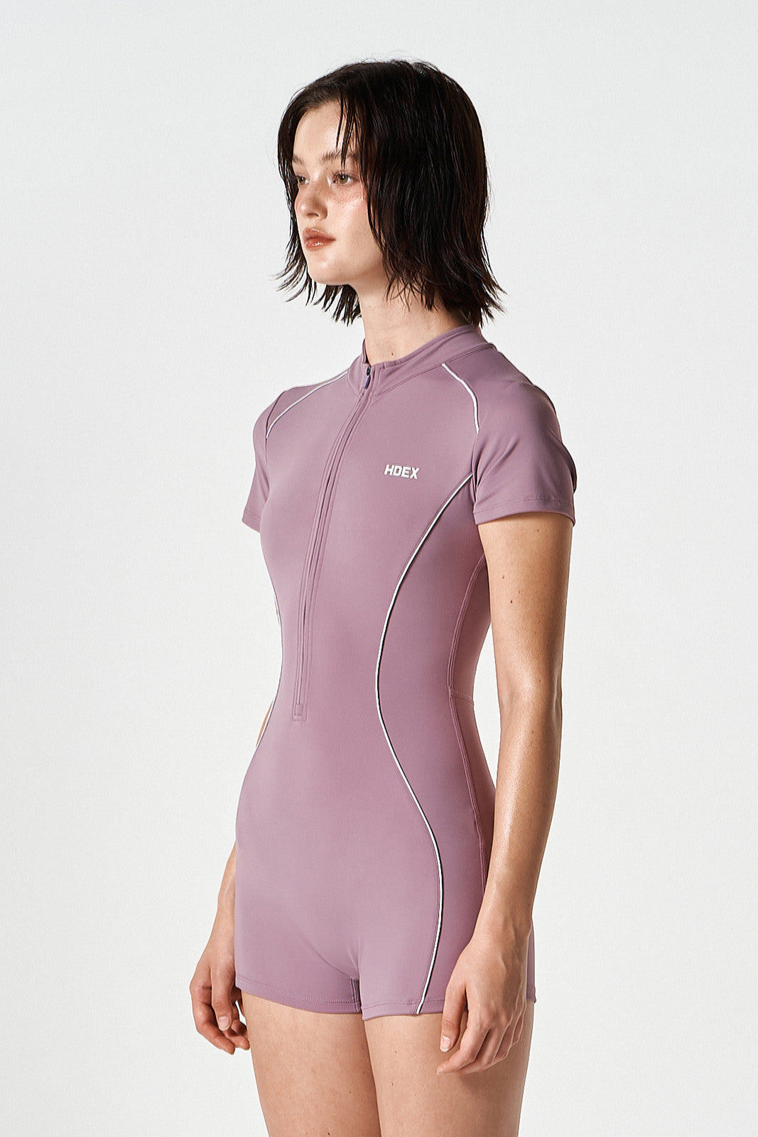 Womens Support Piping Short Sleeve Bodysuit