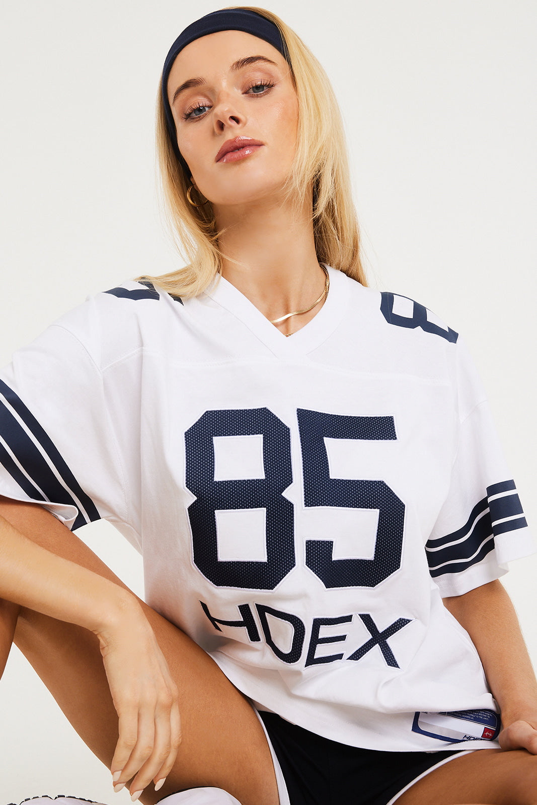 Womens Over Size Football Short Sleeve
