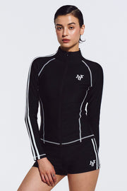 Women`s Track Zip-Up Rash Guard