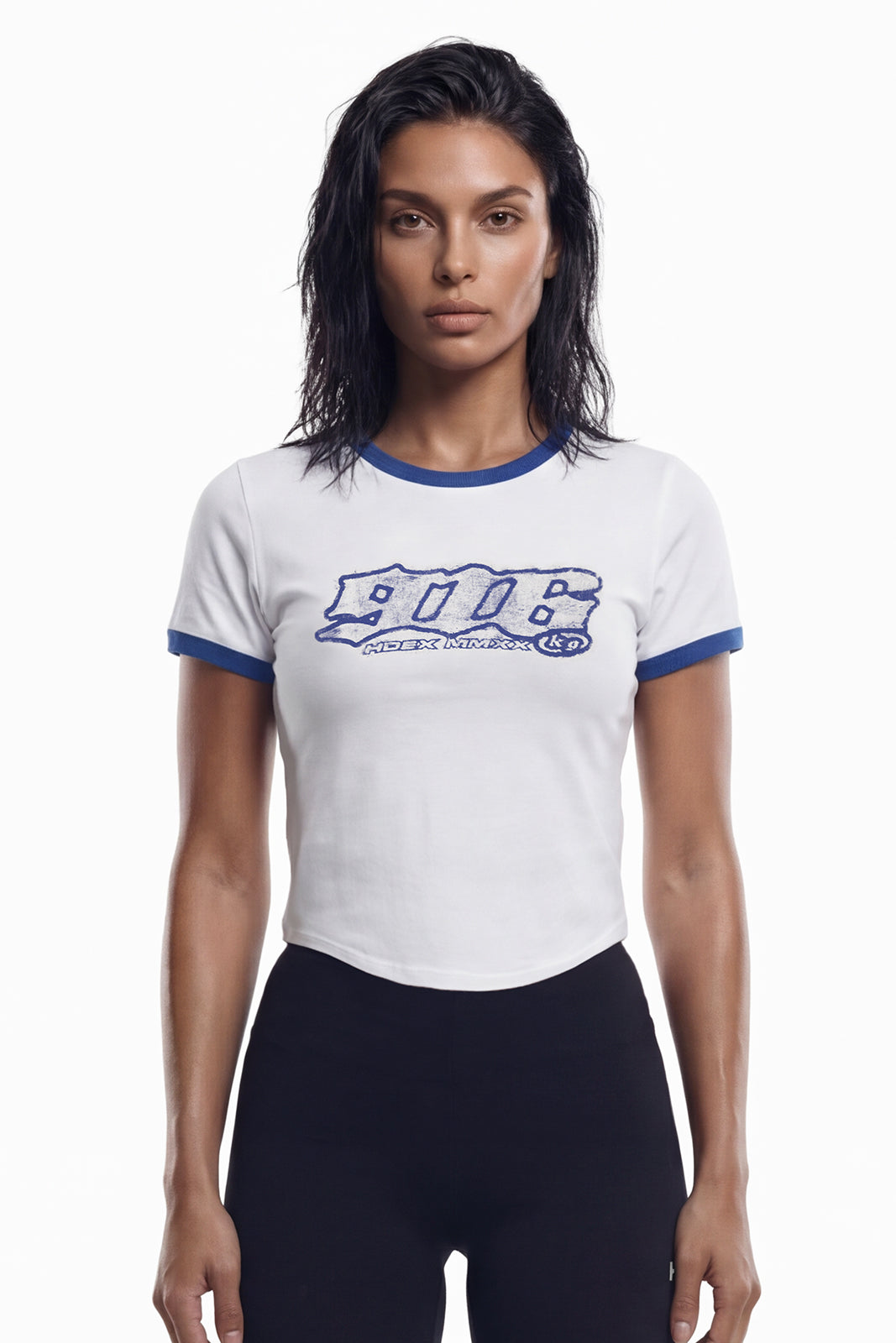 Clear 916 Ringer Crop Short Sleeve
