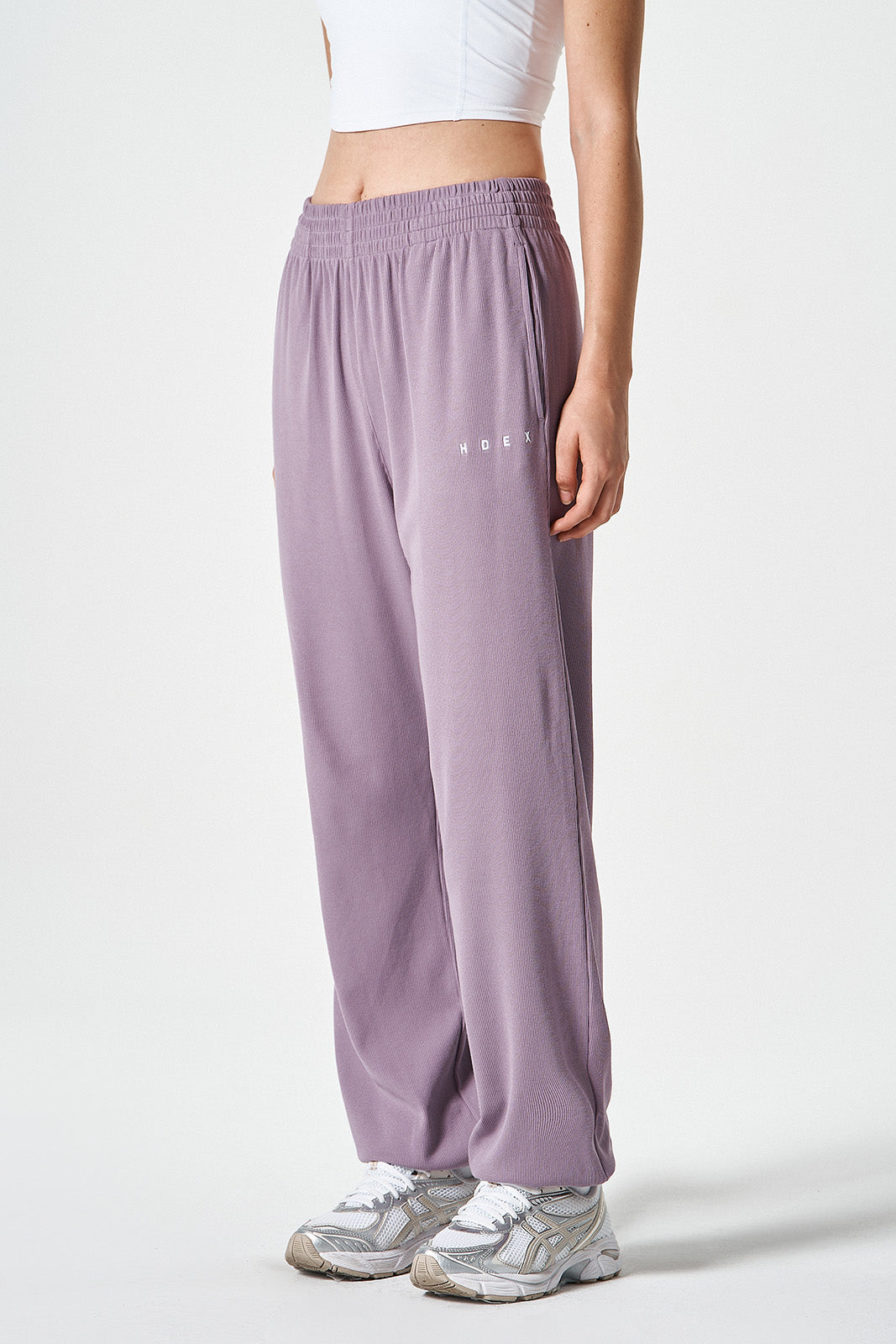 Ribbed Plain Jogger Pants