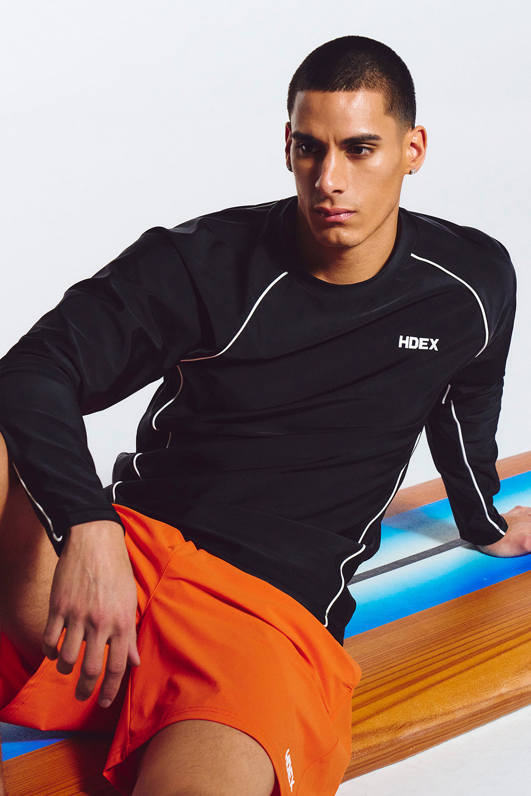 Aqua Piping Long Sleeve Rash Guard