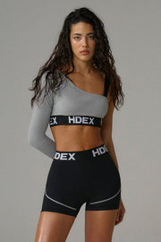 Pro One-Shoulder Crop Long Sleeve