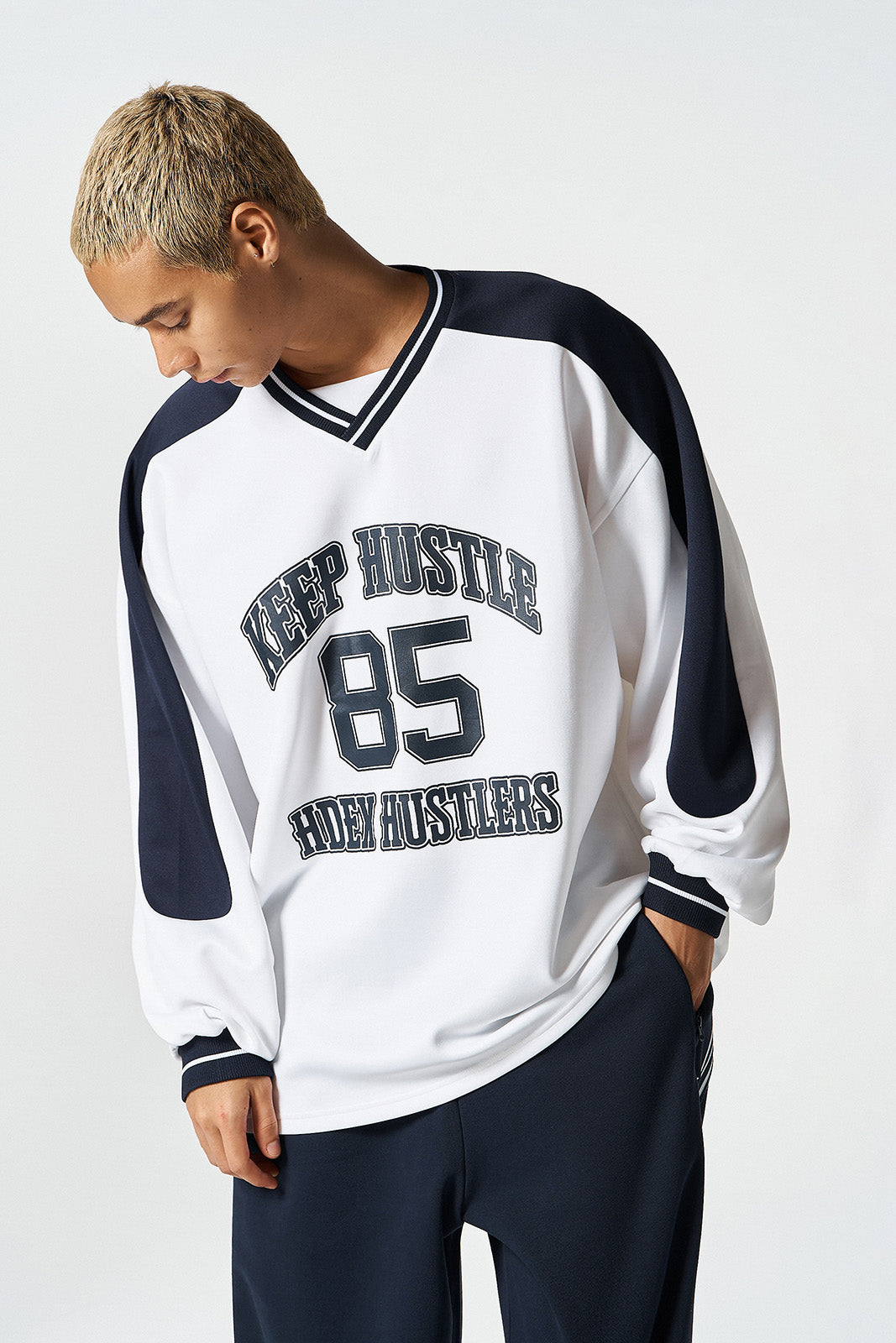 Color Block Jersey Long Sleeve