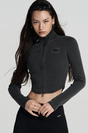 Womens Pigment High Neck Zip-up