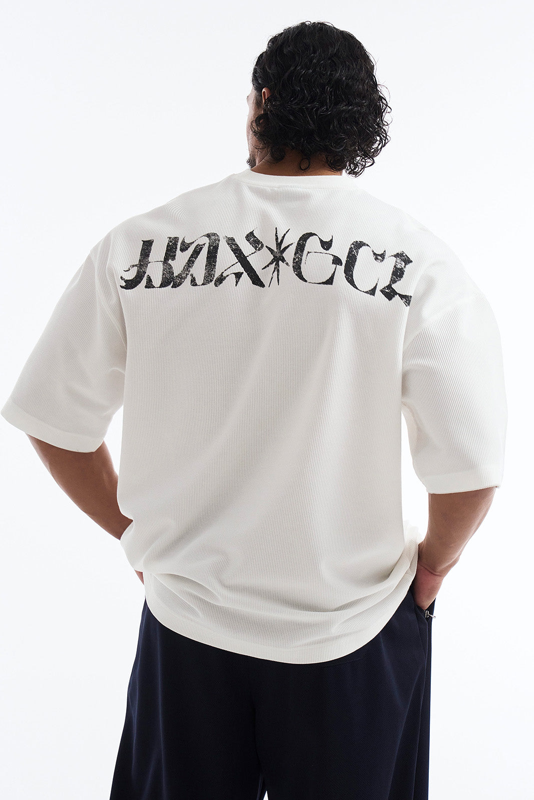 Textured Waffle Giant Fit Short Sleeve