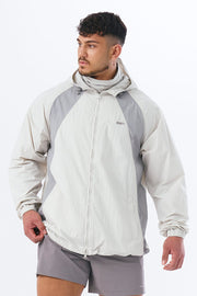 Color Block Nylon Hoodie Jacket
