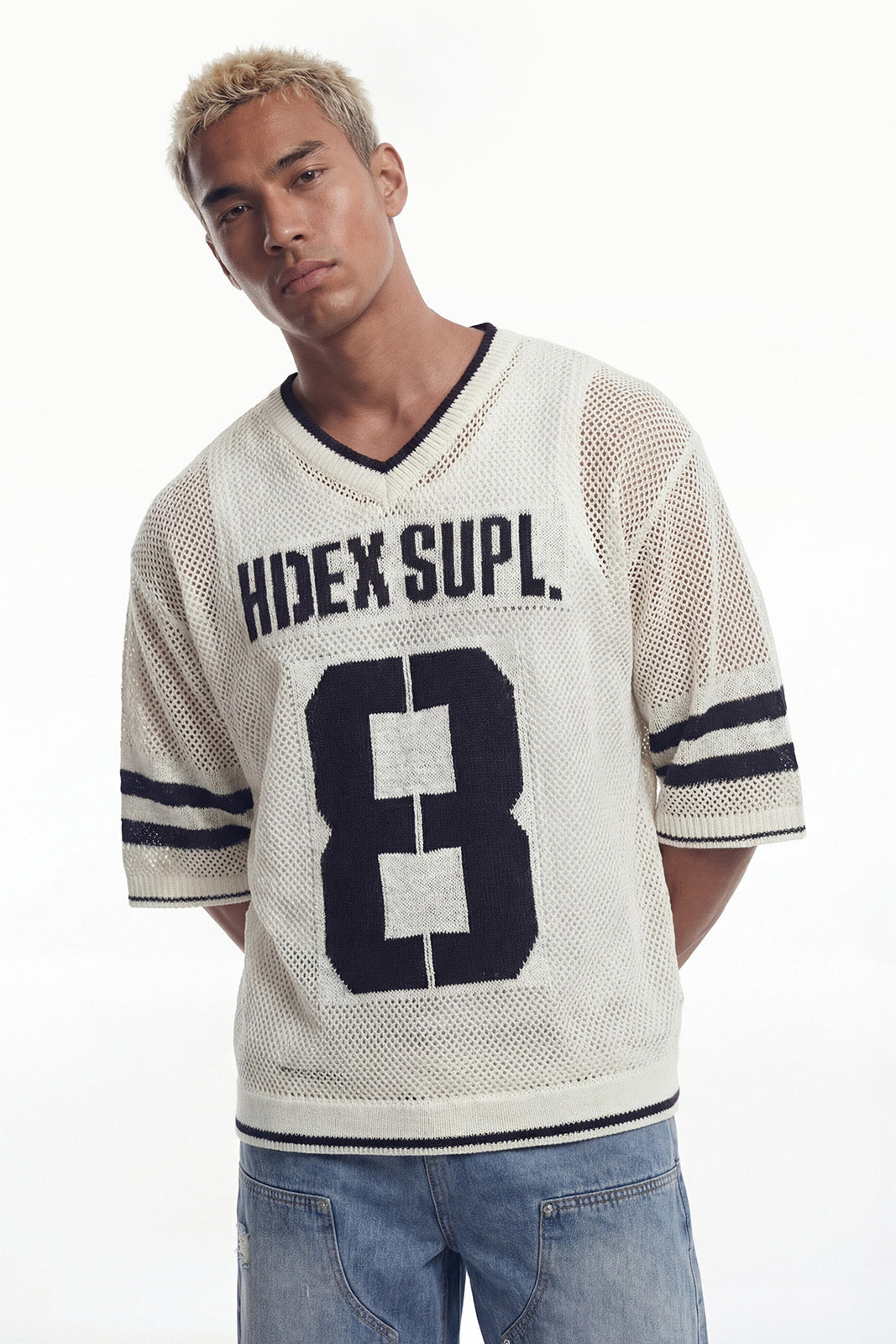 Number 8 Fishnet Rugby Knit