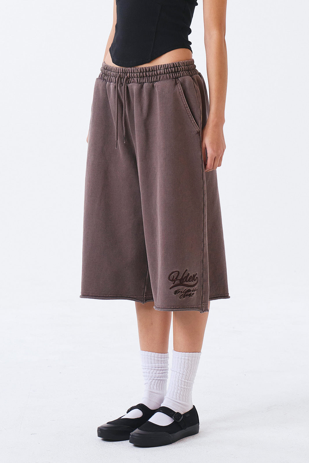 Women`s Pigment Cutting Bermuda Shorts