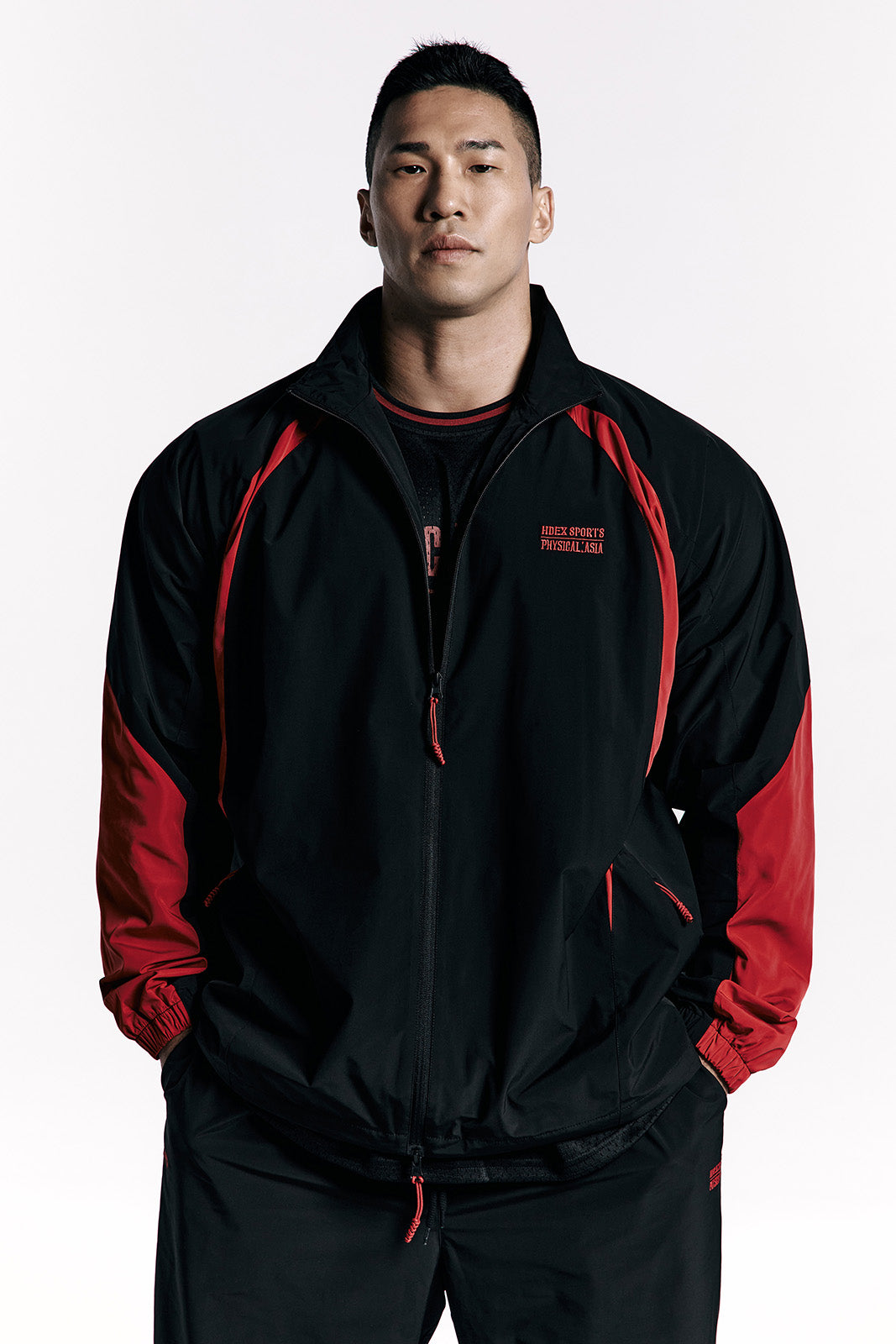 [HDEX X PHYSICAL: ASIA]  Color Block Jacket -Black
