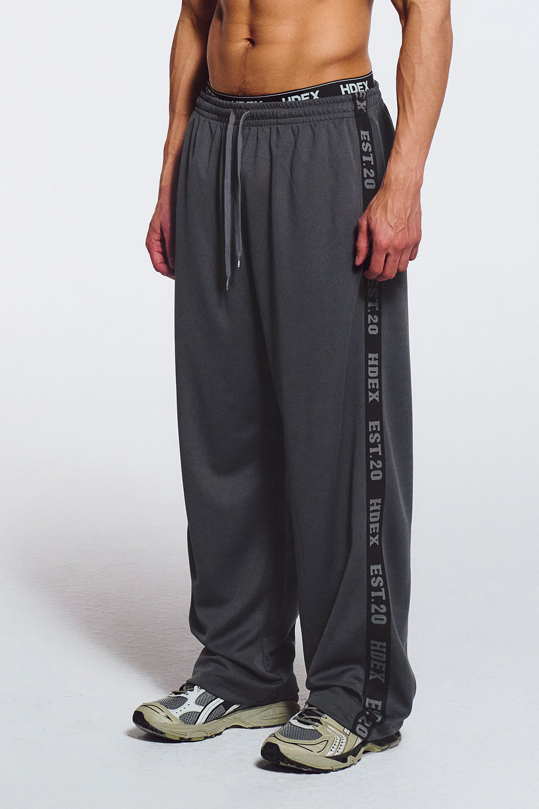 Tape Mesh Wide Pants