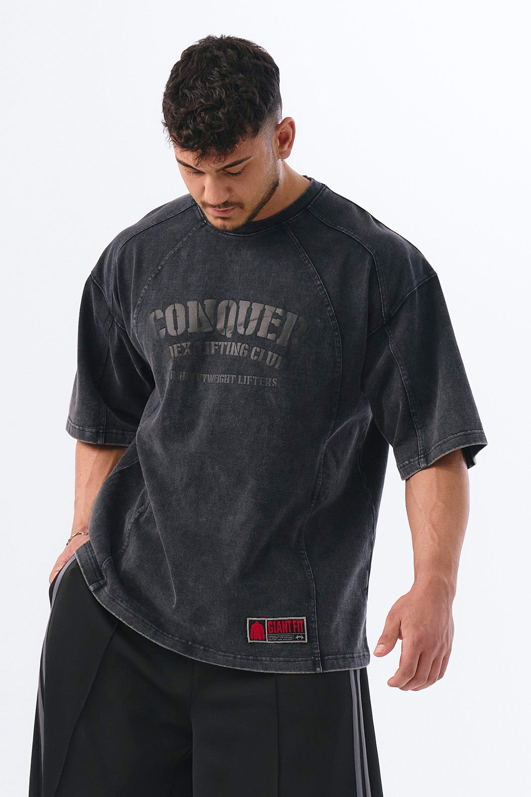 Faded Washing Conquer Short Sleeve