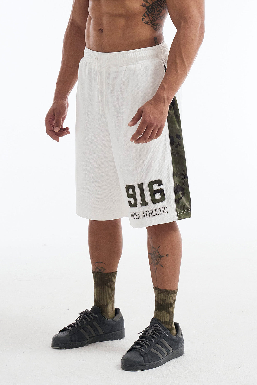 Camo Block Mesh Bermuda Shorts