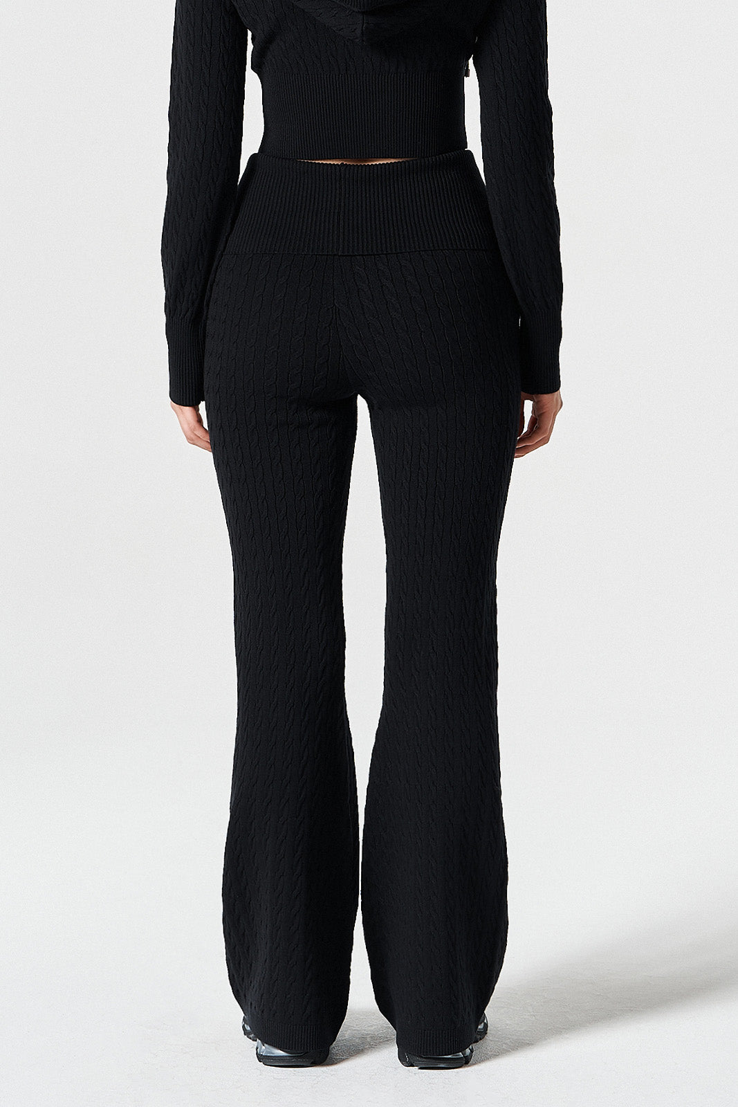 Womens Cable Knit Boots Cut Pants