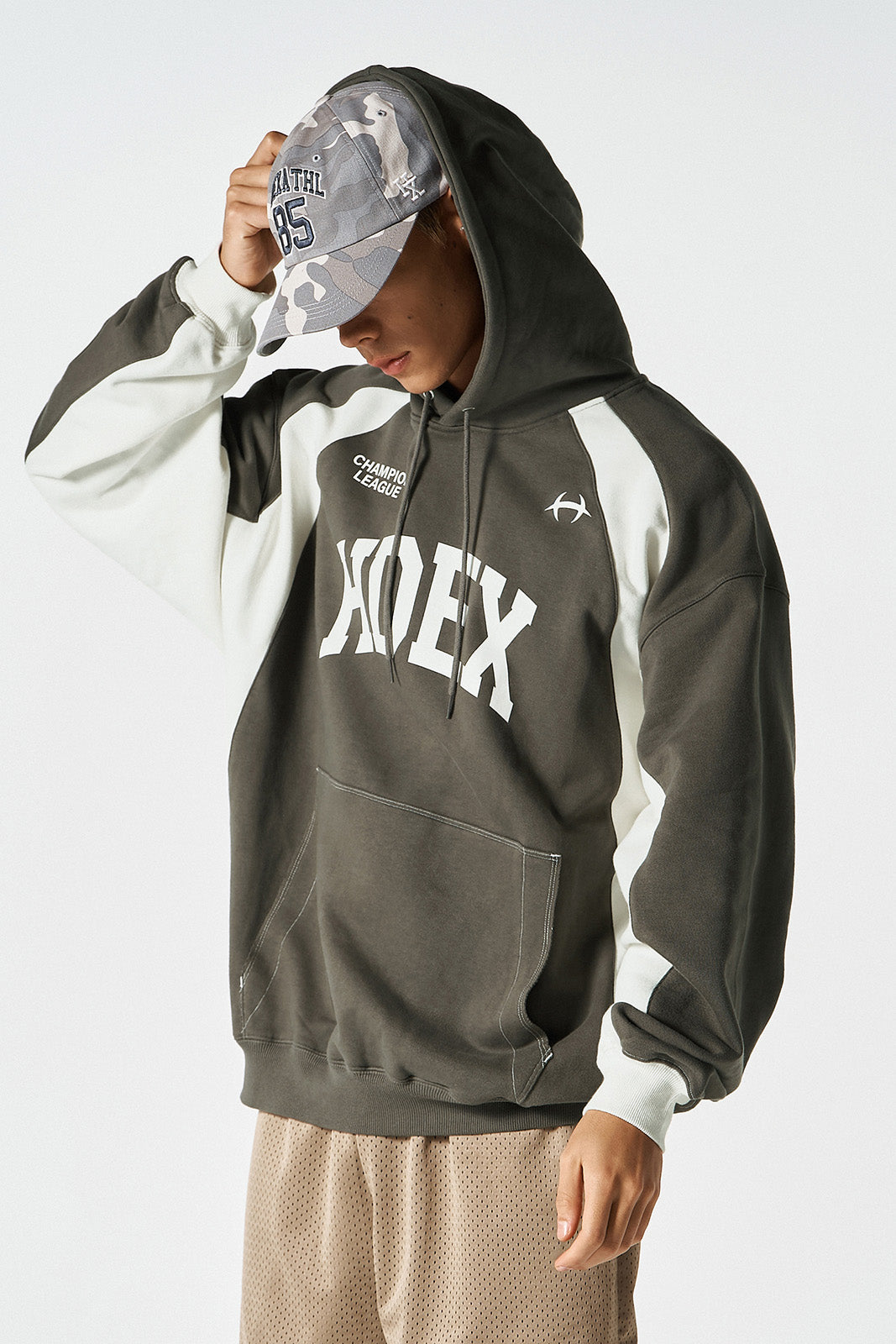 Side Color Block Hoodie