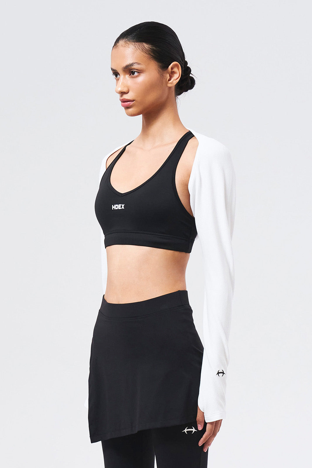 Ribbed Plain Bolero Top