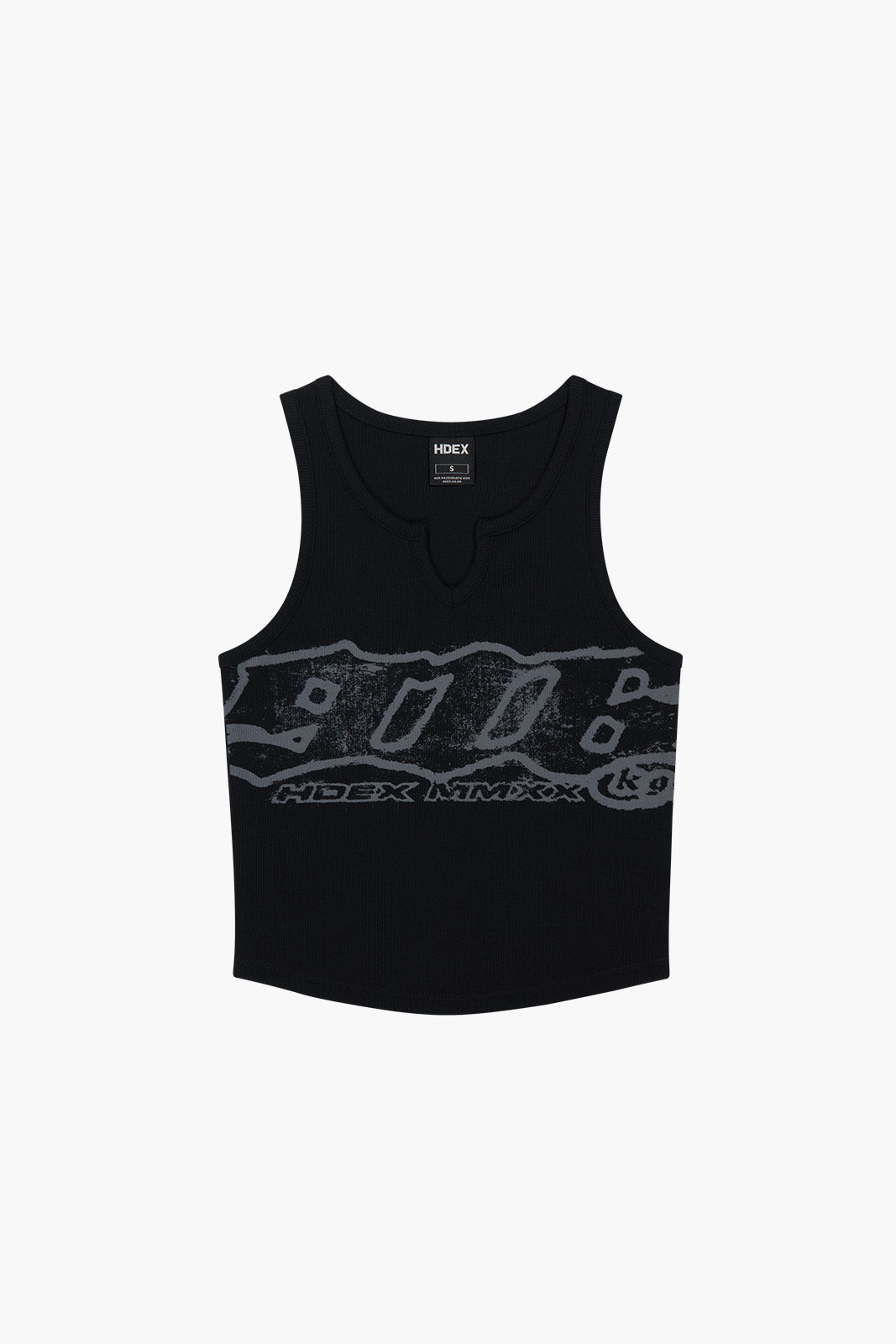 Clear 916 Ribbed Crop Tank Top