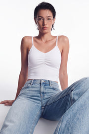 Soft Skin Shirring Bra Top
