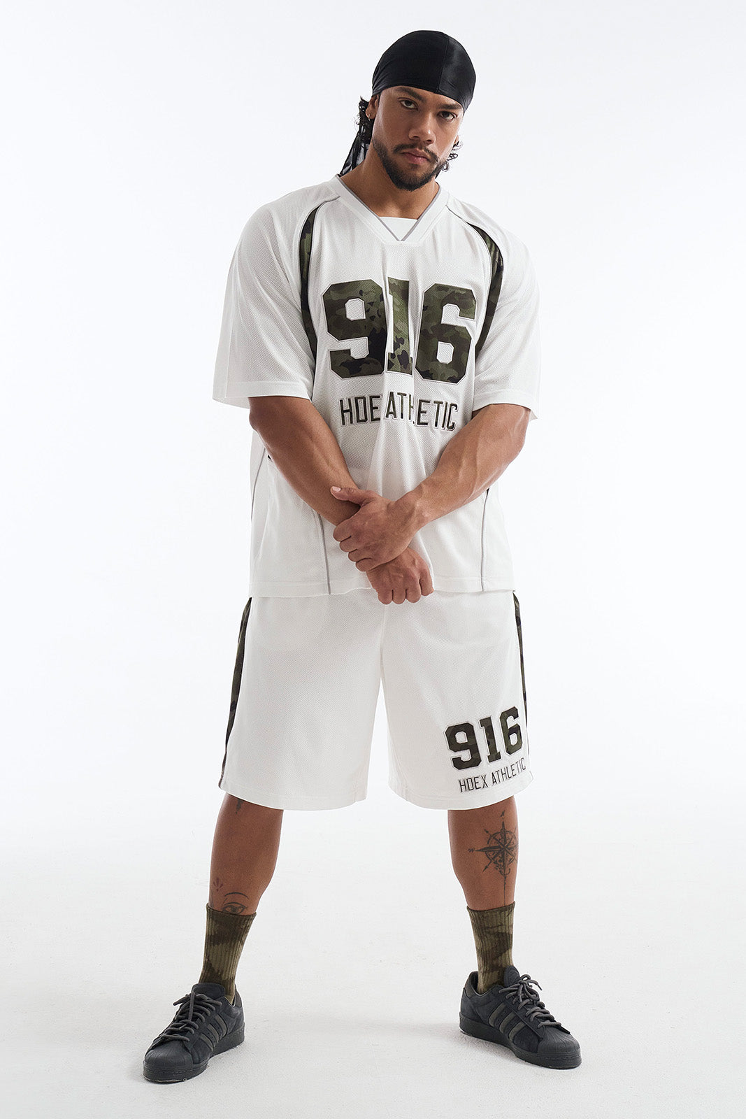 Camo Block Mesh Bermuda Shorts