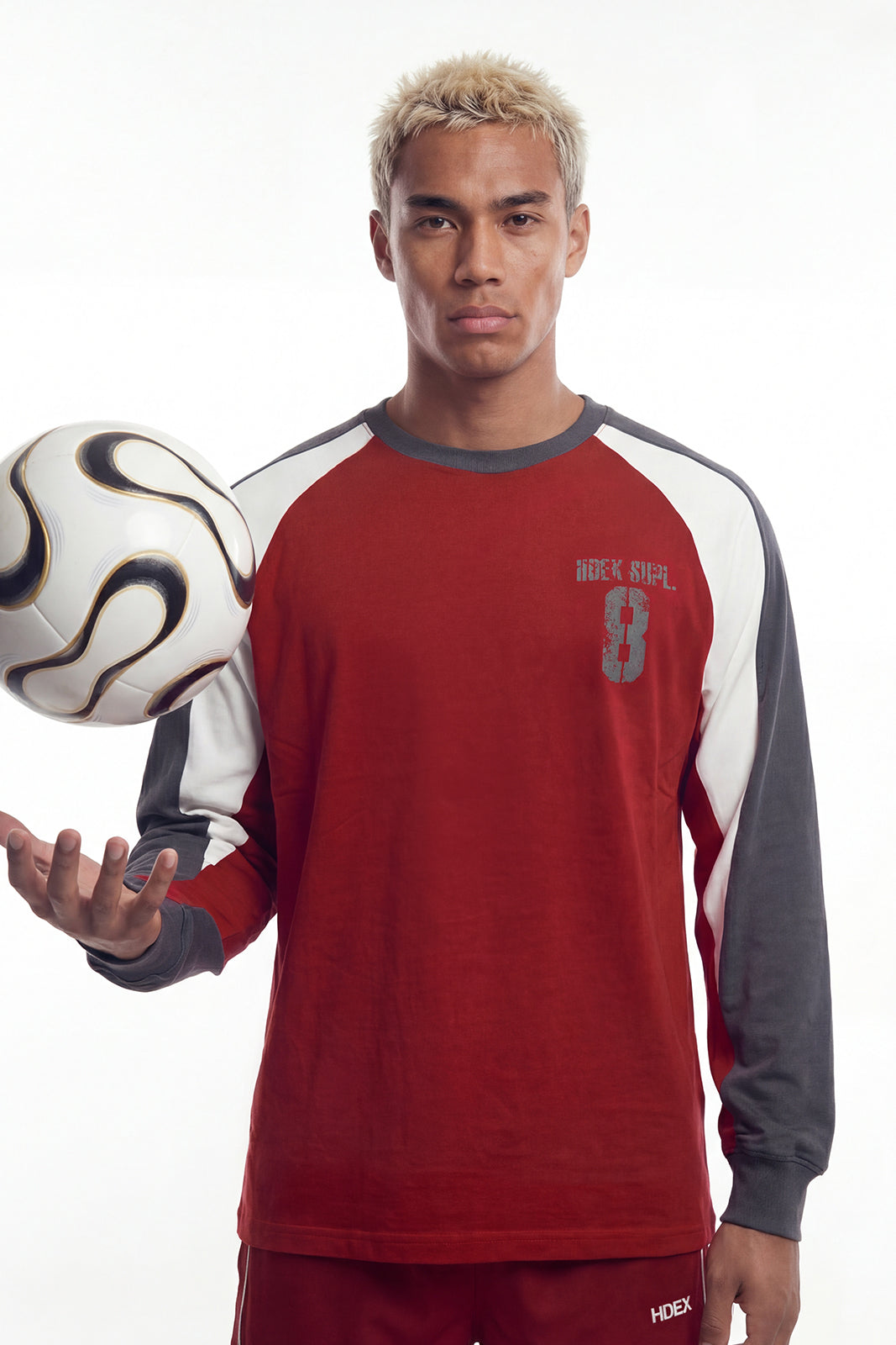 Number 8 Raglan Block Long Sleeve