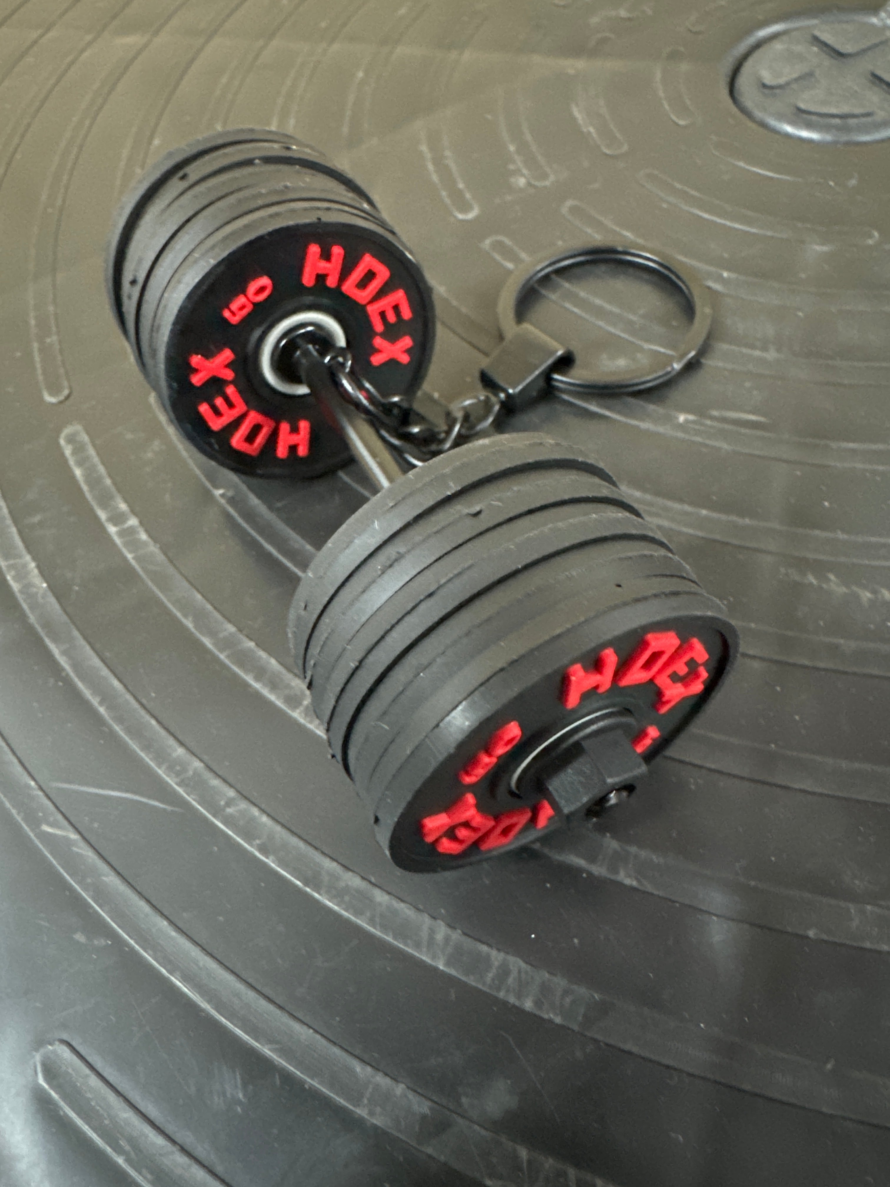 Mini Barbell Keyring
