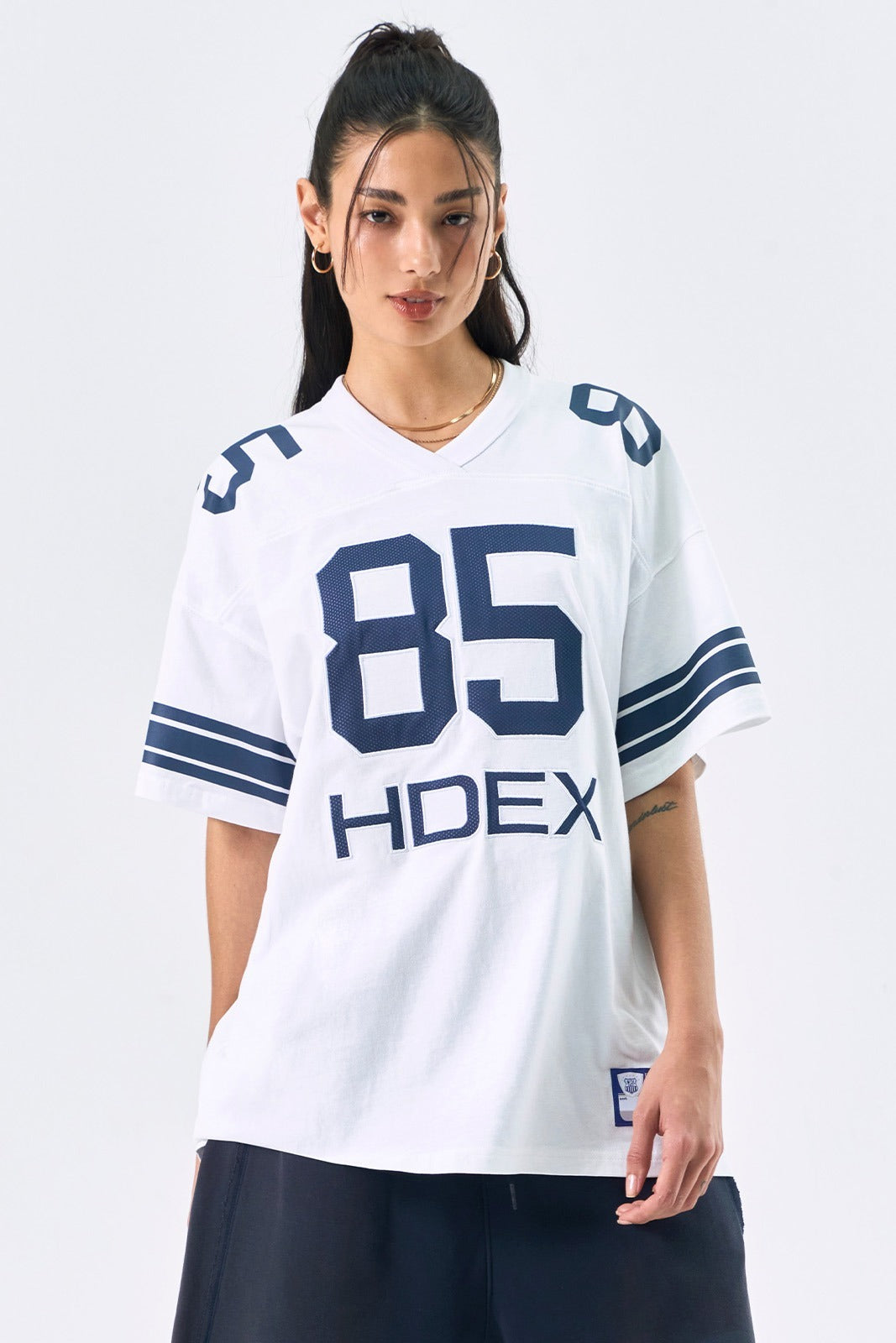 Womens Over Size Football Short Sleeve