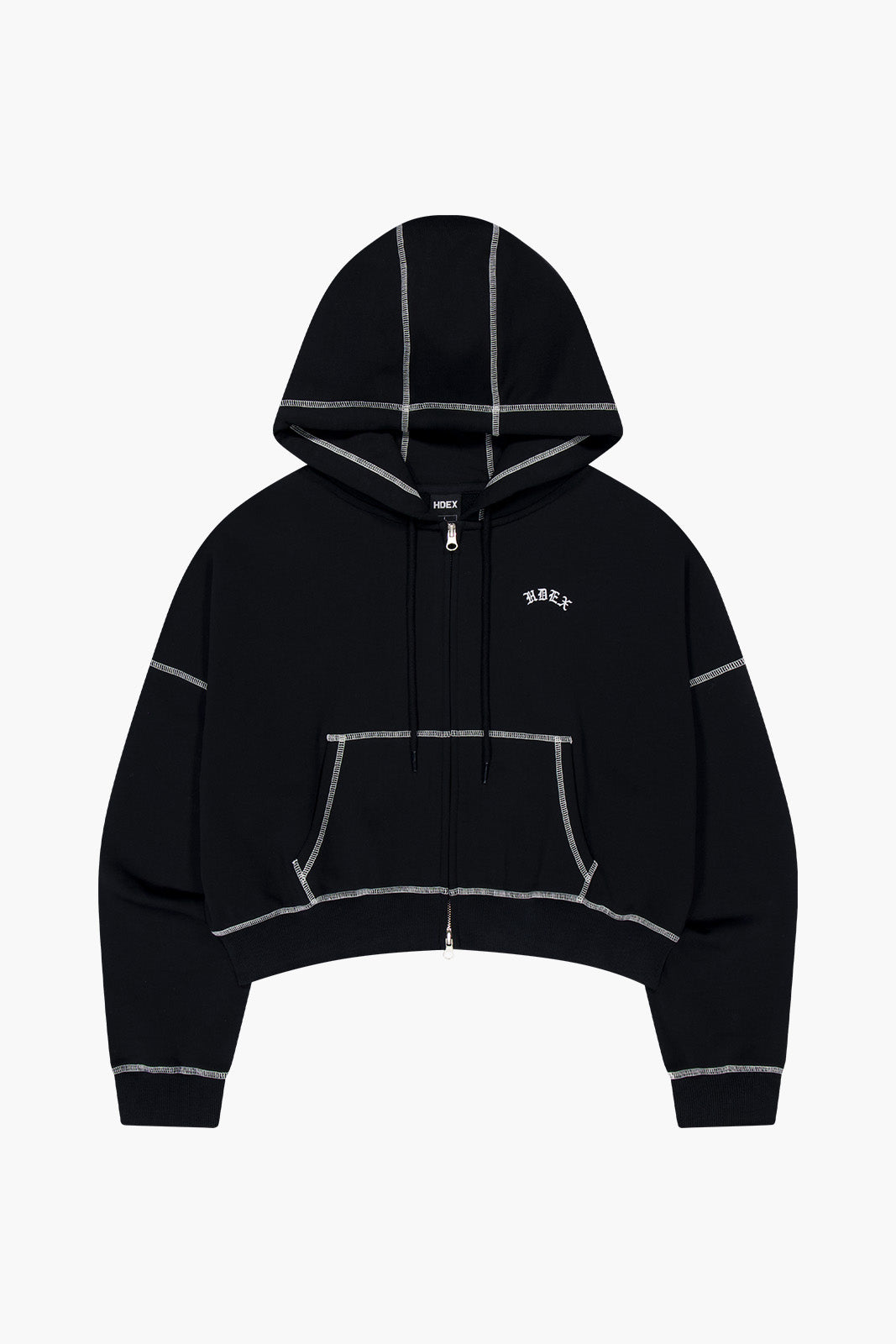 Womens Contrast Stitch Hoodie Zip-up – HDEX Hong Kong