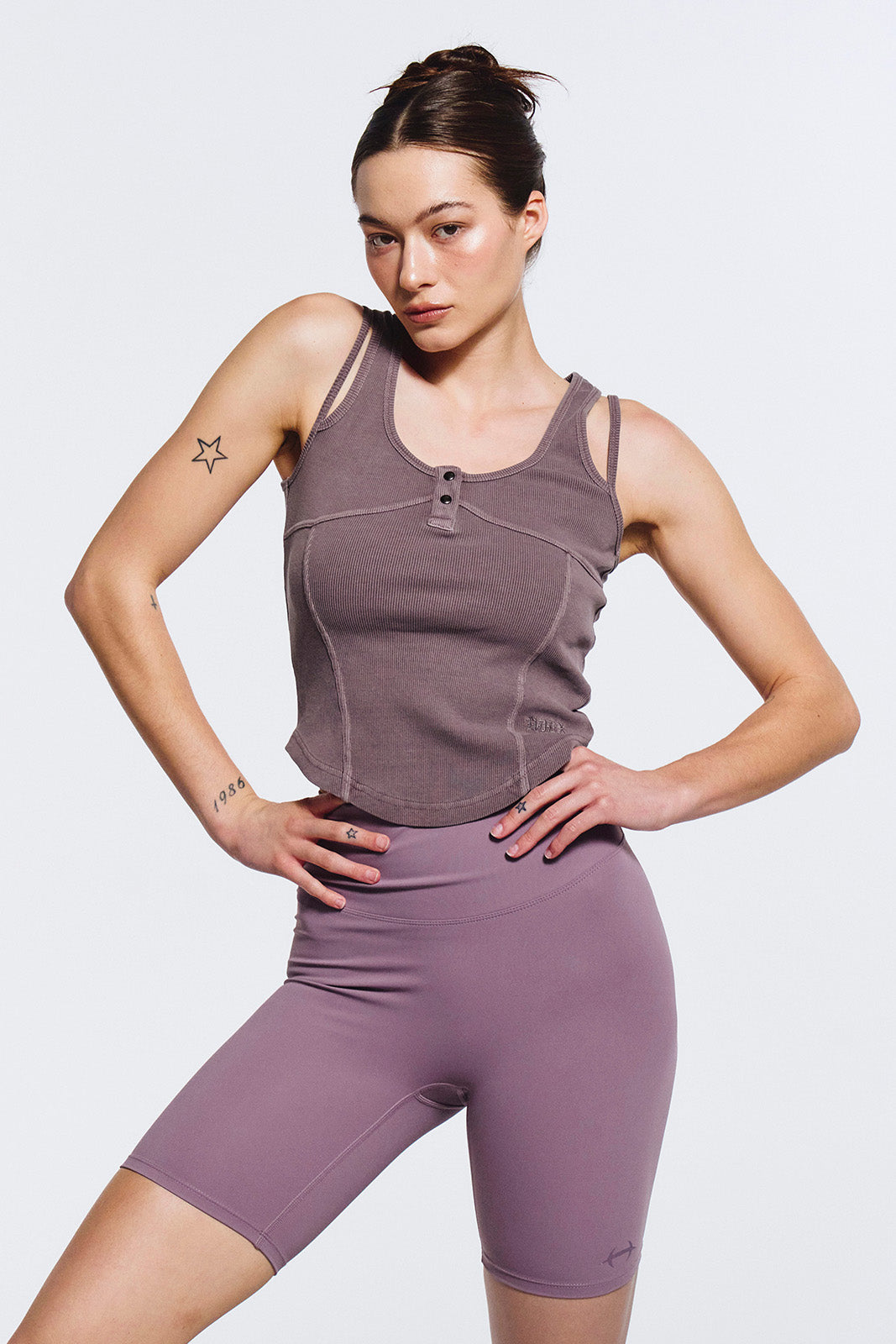 Women`s Pigment Double Layer Tank Top