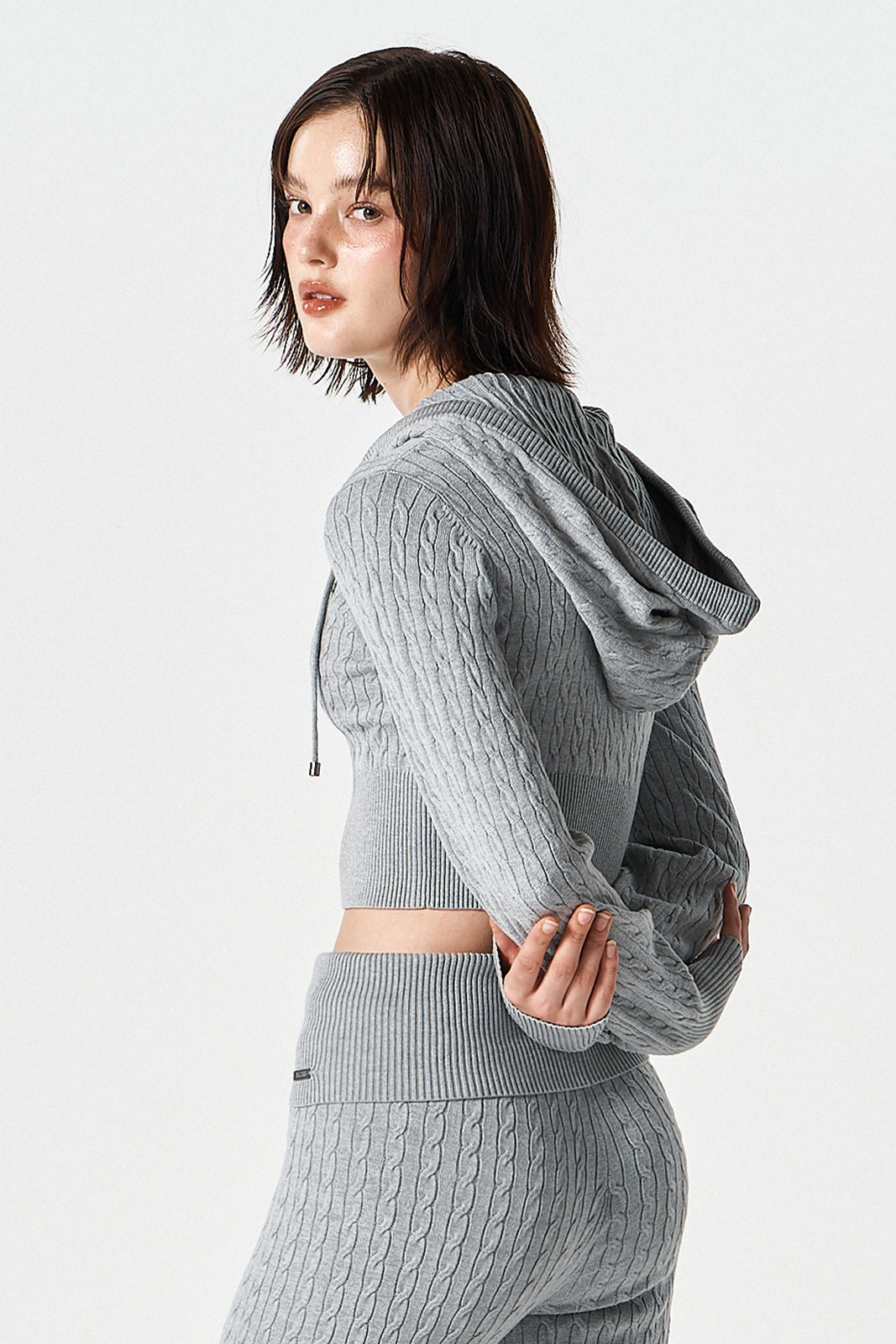 Womens Cable Knit Boots Cut Pants