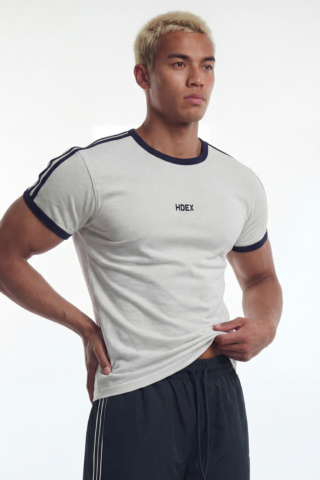 EZ Muscle Fit Track Ringer Short Sleeve