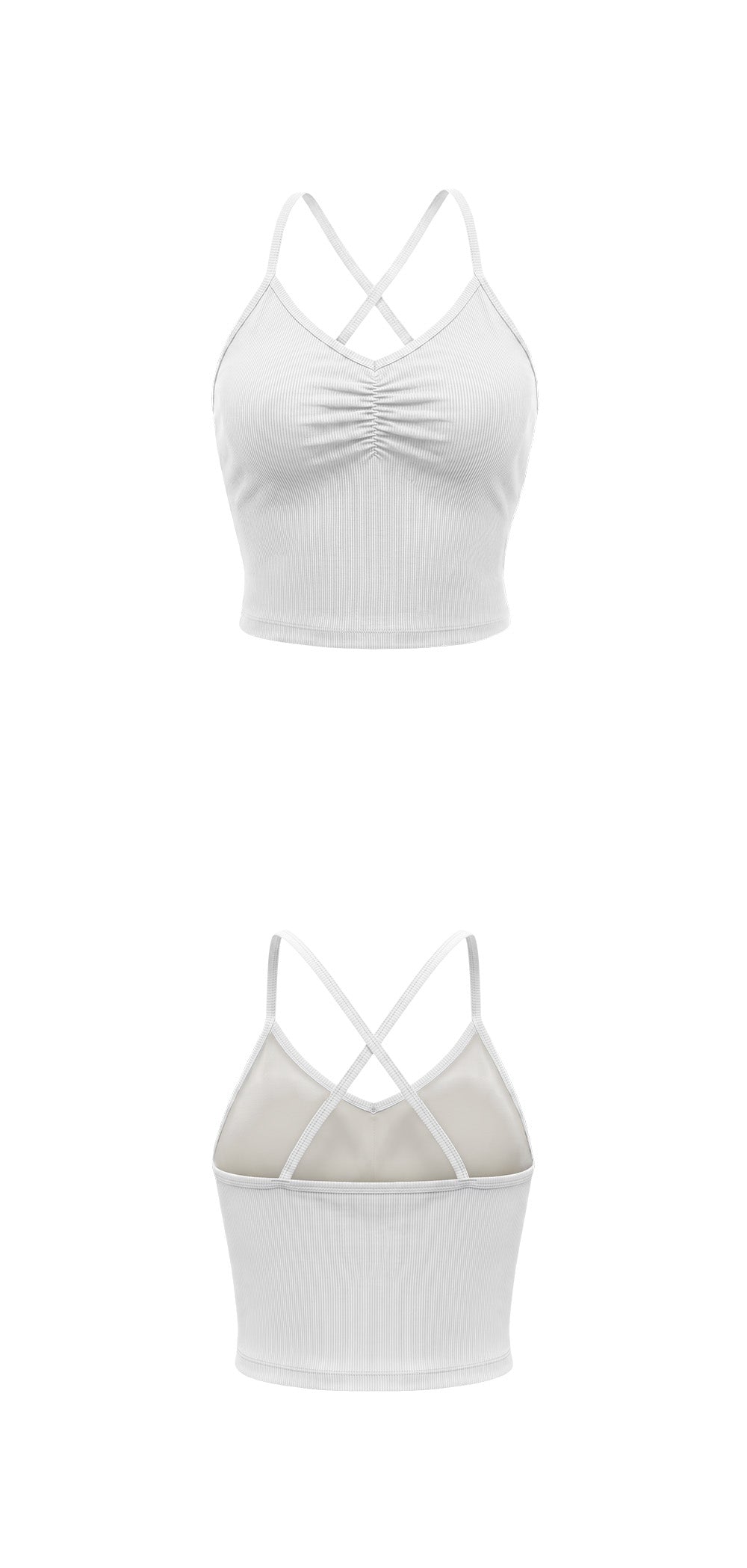 Soft Skin Shirring Bra Top
