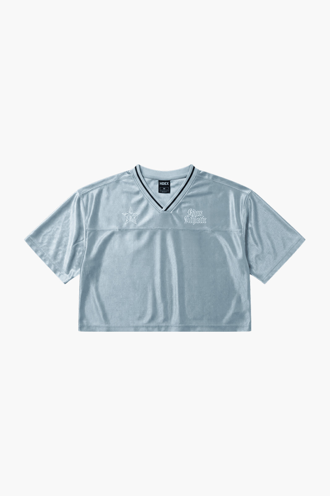 Star Satin Crop Short Sleeve