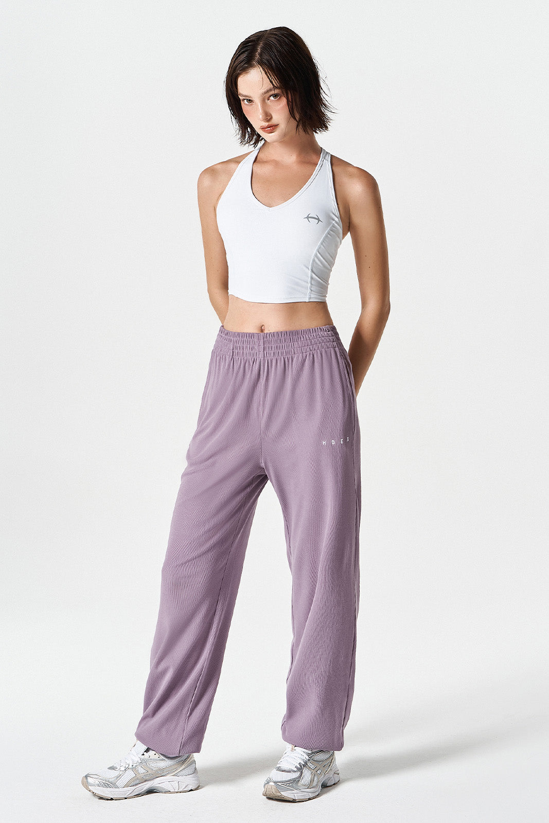 Ribbed Plain Jogger Pants