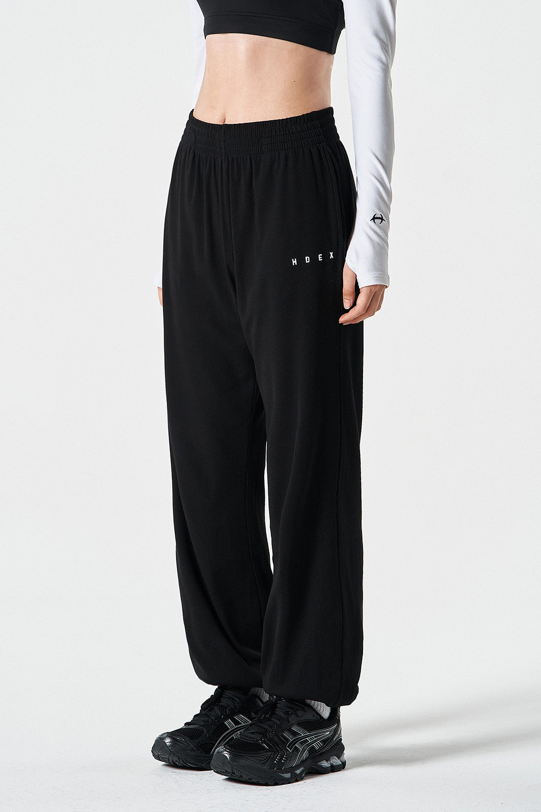 Ribbed Plain Jogger Pants