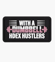 With a Dum bbell PVC Patch